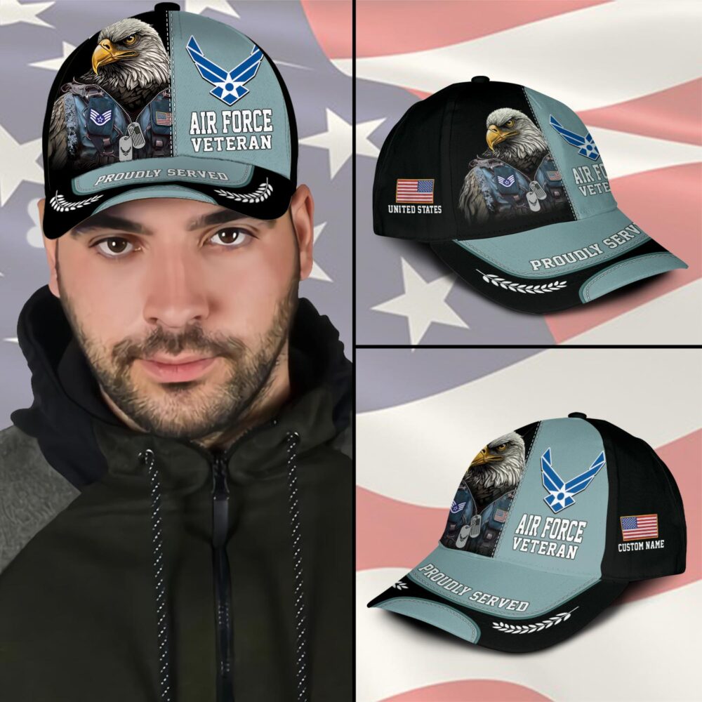US Air Force, Proud Veteran - Classic Cap - Image 3
