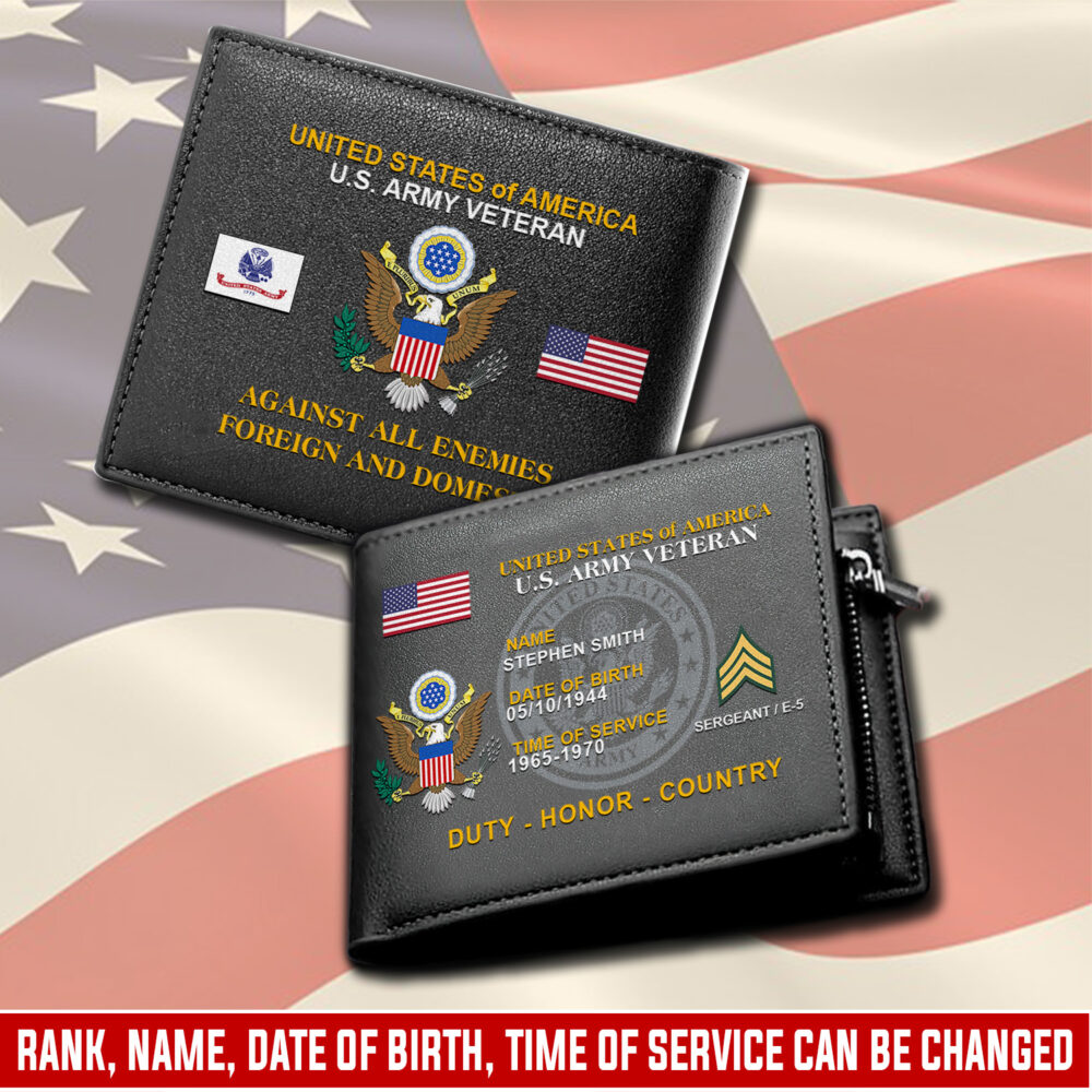 US Army, Honoring All Who Served - Man Wallet