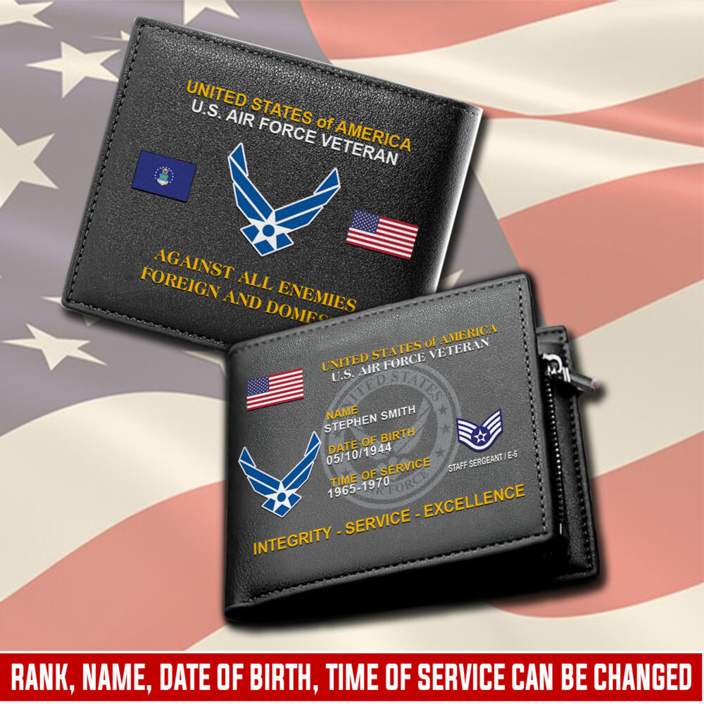 US Air Force , E 7 Air Force Master Sergeant - Man Wallet