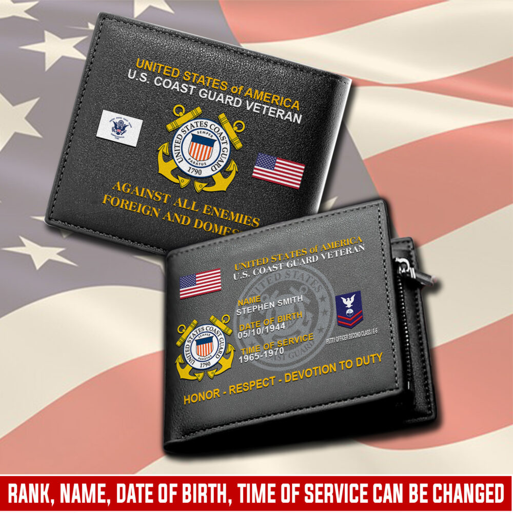 US Coast Guard, E 5 Red - Man Wallet