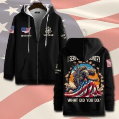 US Army, E 6 Army Staff Sergeant - Zip Hoodie