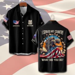 US Coast Guard, Proud To Have Served - Short Sleeve Button Shirt