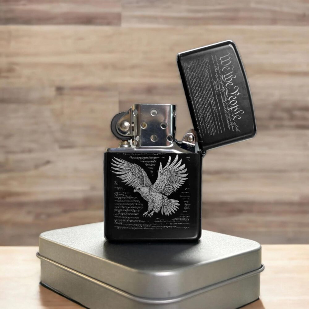 US Navy, Land Of The Free, Because Of The Brave - Engraved Lighter - Image 3