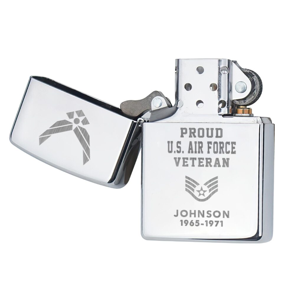 US Air Force , E 6 Air Force Technical Sergeant - Engraved Lighter - Image 4