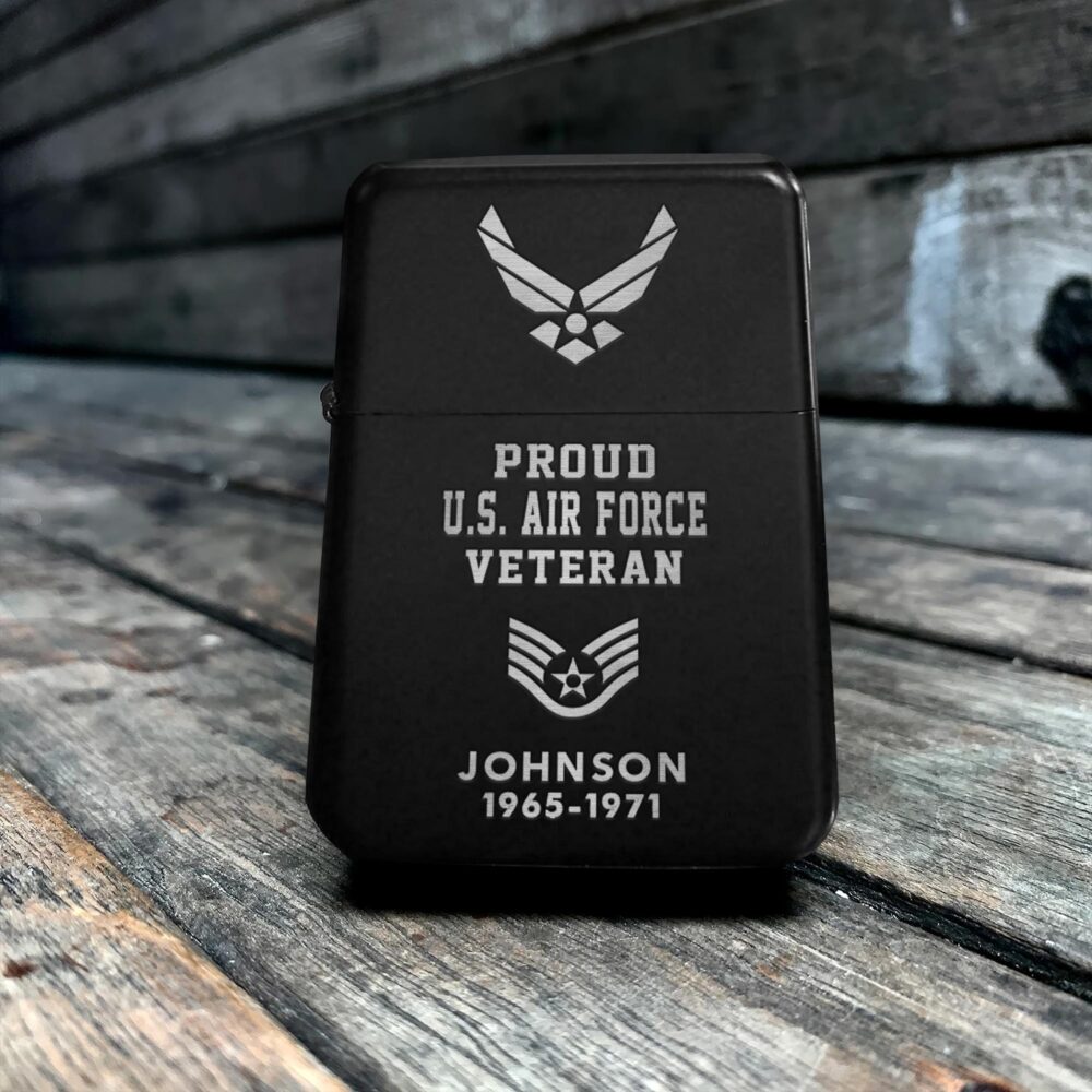 US Air Force , E 6 Air Force Technical Sergeant - Engraved Lighter - Image 5