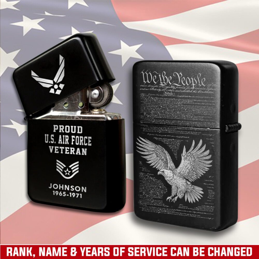 US Air Force , E 6 Air Force Technical Sergeant - Engraved Lighter