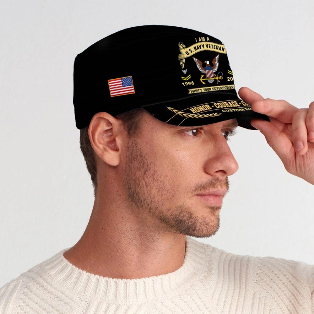 US Navy, American By Birth, Veteran By Choice - Military Cap - Image 3