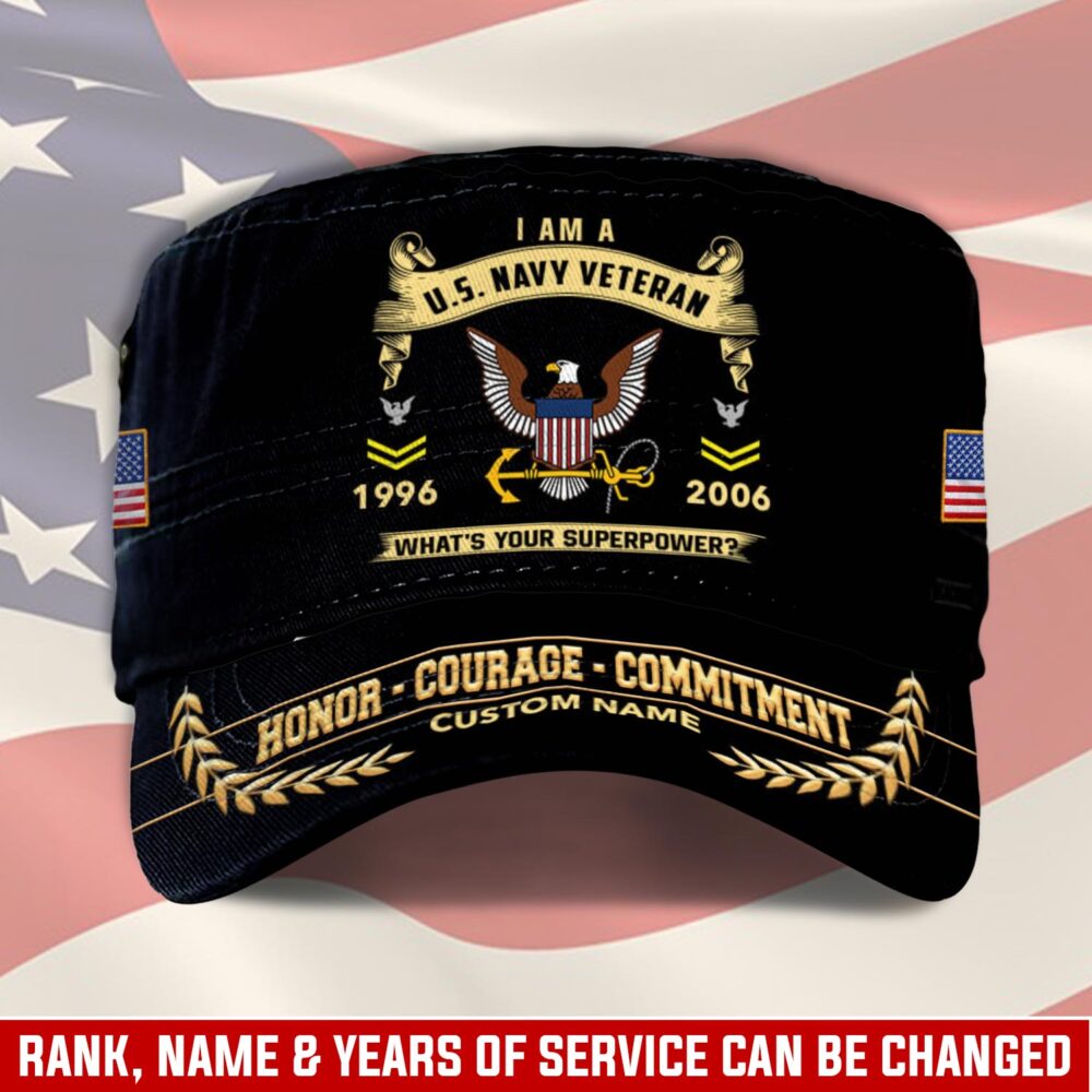 US Navy, American By Birth, Veteran By Choice - Military Cap