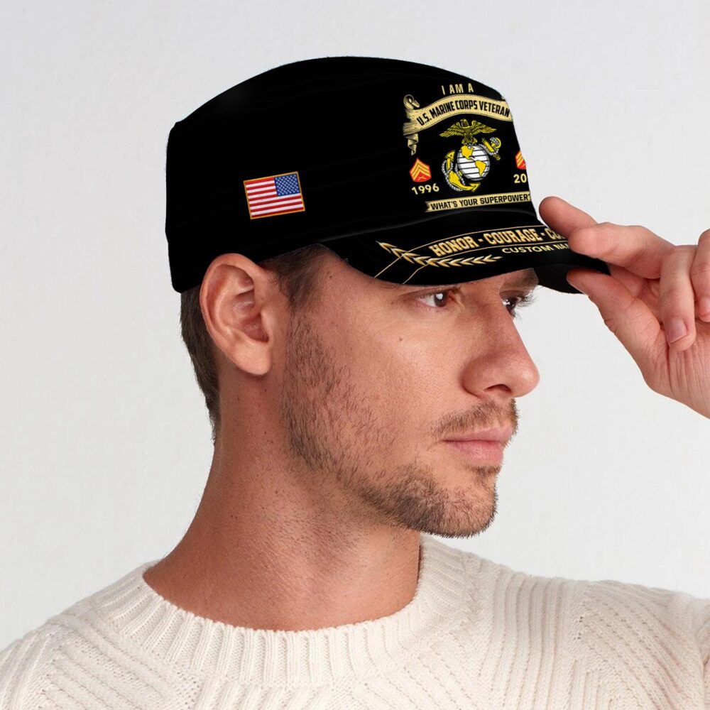 US Marine Corps, American By Birth, Veteran By Choice - Military Cap - Image 3