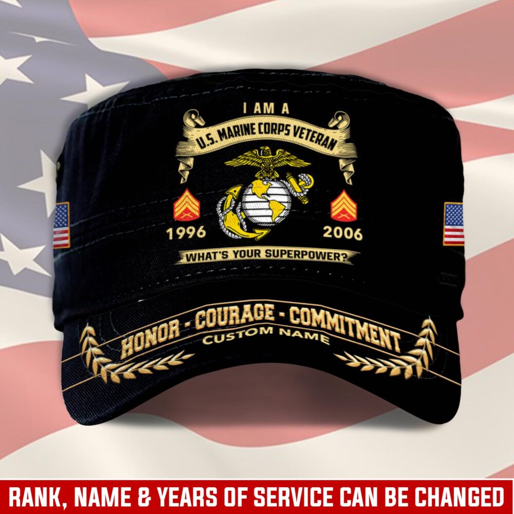 US Marine Corps, American By Birth, Veteran By Choice - Military Cap