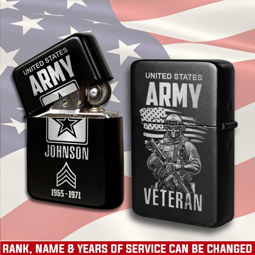 US Army, E 5 Army Sergeant - Engraved Lighter