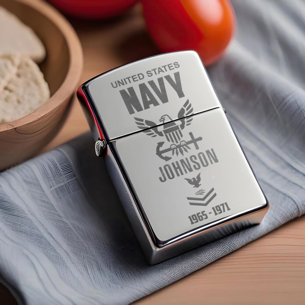 US Navy, Honoring All Who Served - Engraved Lighter - Image 2