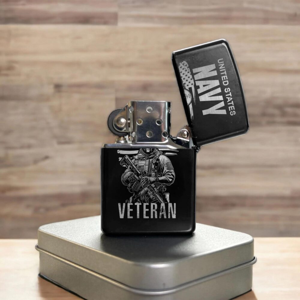 US Navy, Honoring All Who Served - Engraved Lighter - Image 3