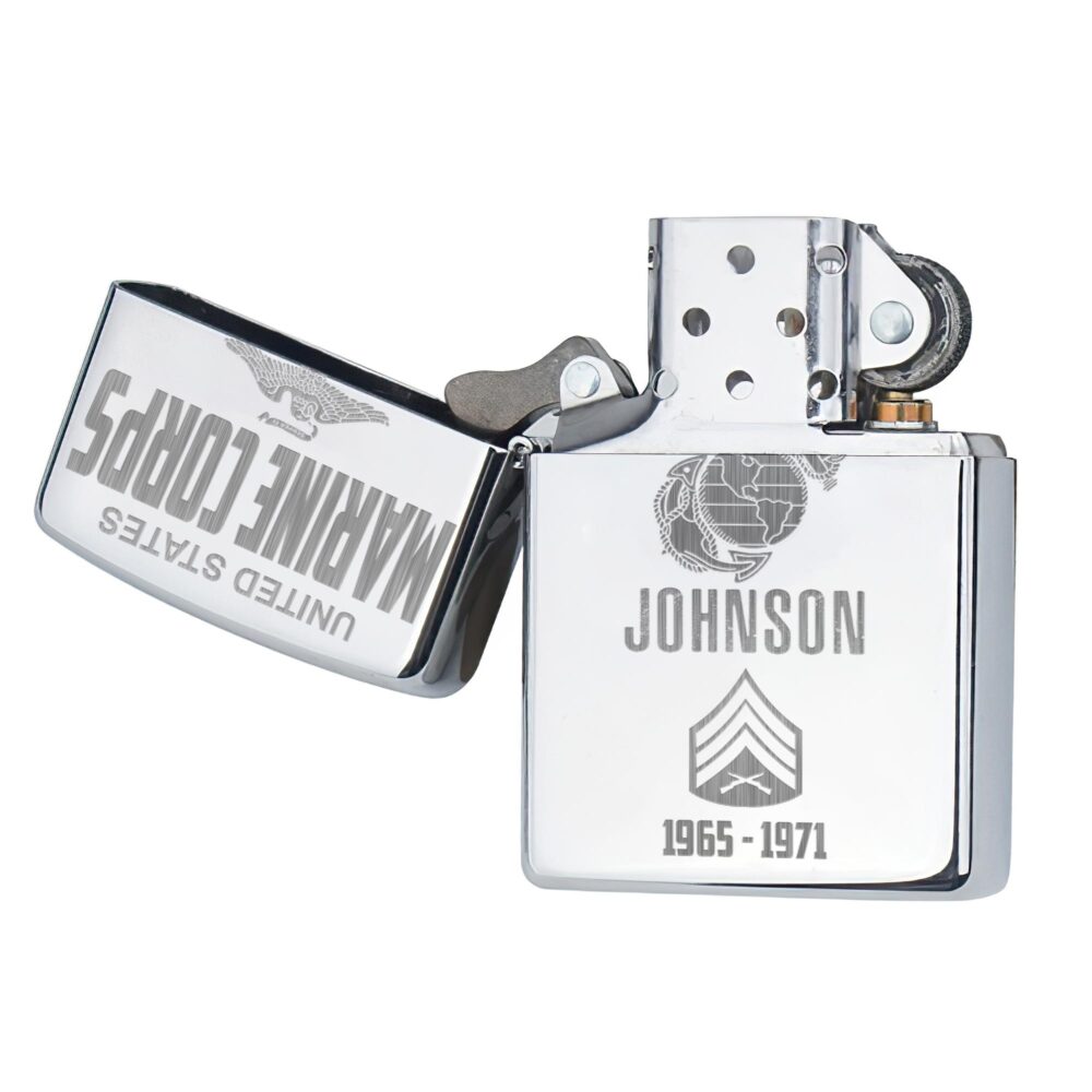 US Marine Corps, Served With Pride - Engraved Lighter - Image 4