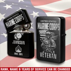 US Marine Corps, Served With Pride - Engraved Lighter