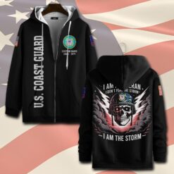 US Coast Guard, Freedom Over Fear - Zip Hoodie