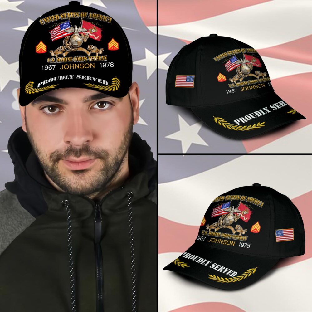US Marine Corps, Duty, Honor, Country - Classic Cap - Image 3
