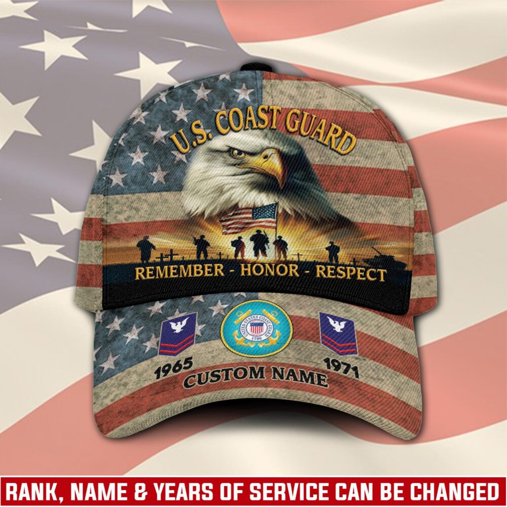 US Coast Guard, American By Birth, Veteran By Choice - Classic Cap