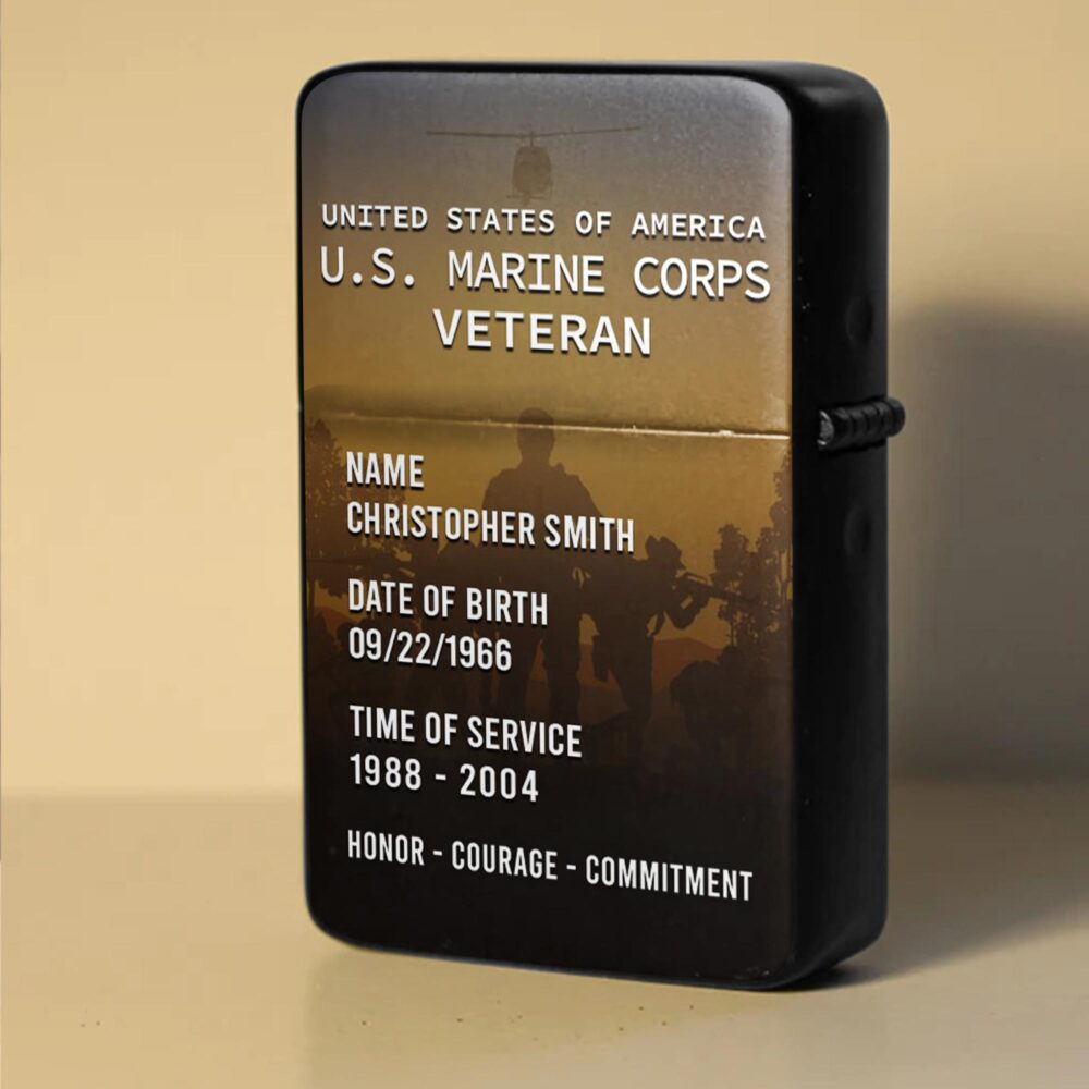 US Marine Corps, Proud Veteran - Lighter - Image 2
