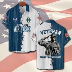 US Air Force , Remember - Honor - Respect - Short Sleeve Button Shirt
