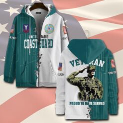 US Coast Guard, Land Of The Free, Because Of The Brave - Zip Hoodie