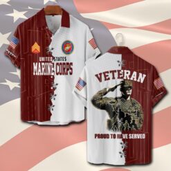 US Marine Corps, Once A Marine, Always A Marine - Short Sleeve Button Shirt