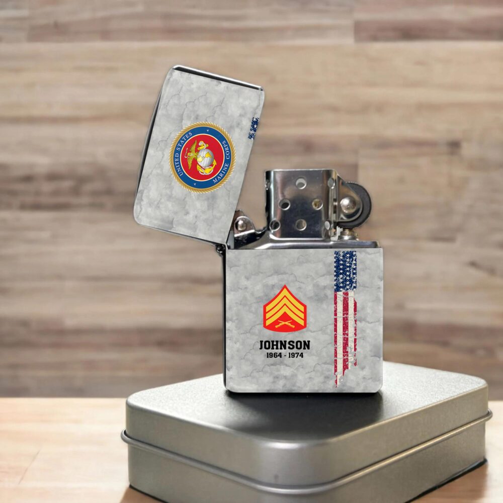 US Marine Corps, American By Birth, Veteran By Choice - Lighter - Image 4
