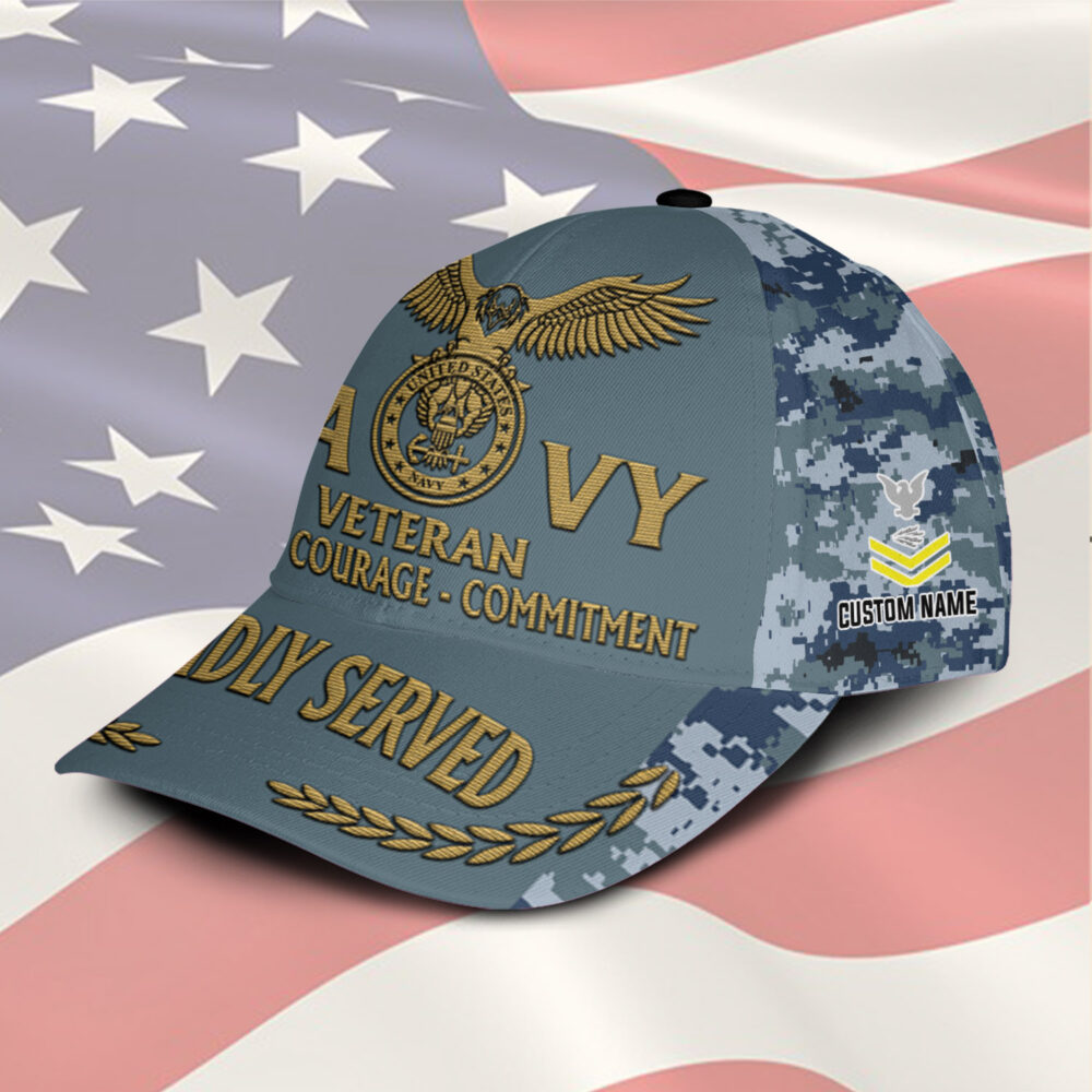 US Navy, Honor, Duty, Service - Classic Cap - Image 2