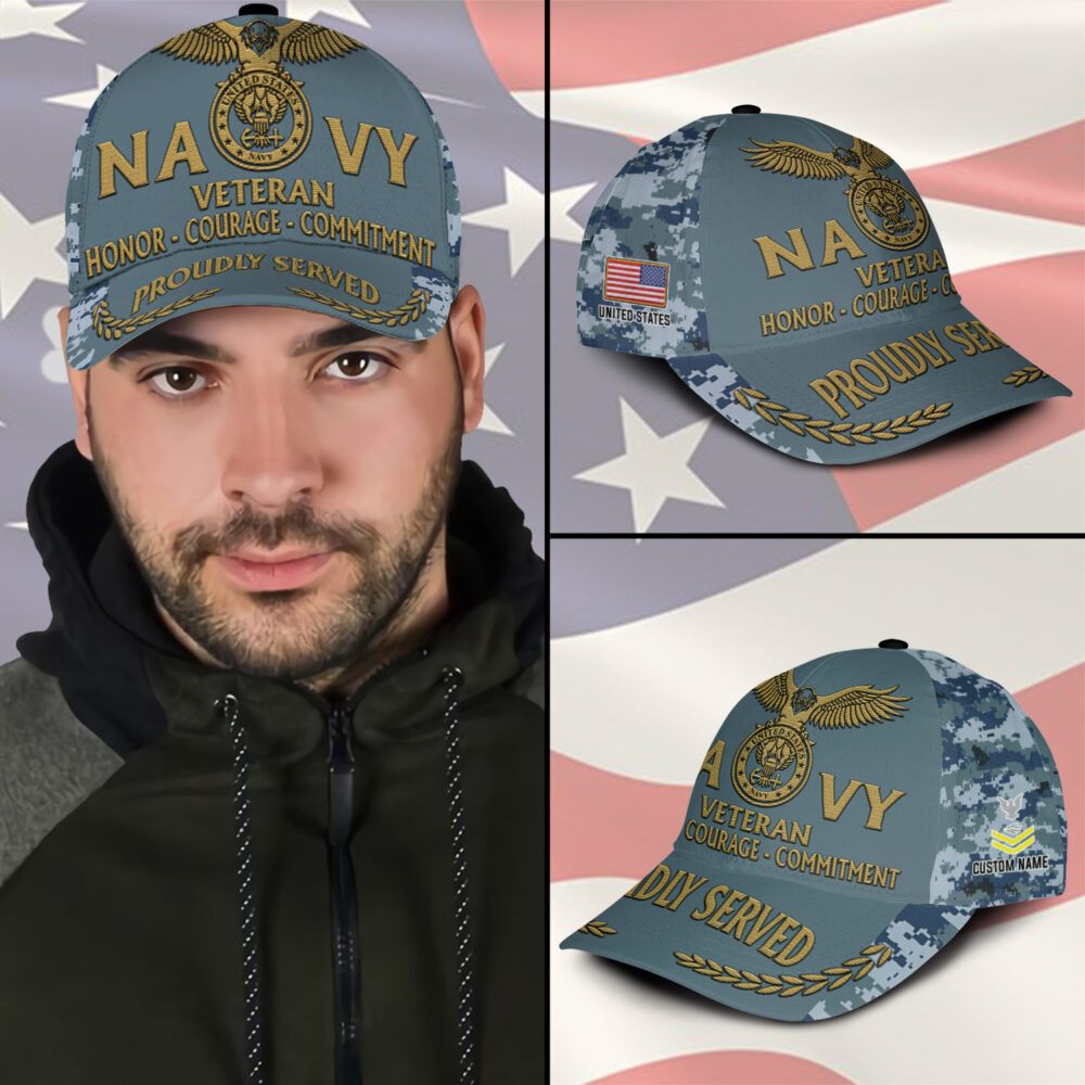 US Navy, Honor, Duty, Service - Classic Cap - Image 3