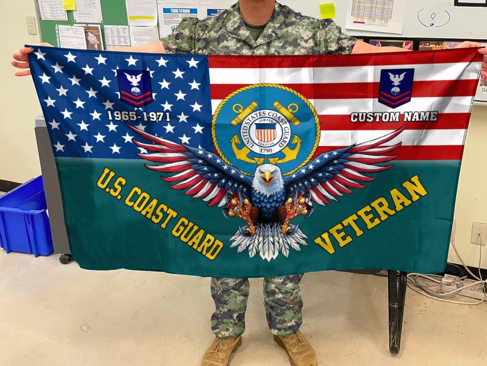 US Coast Guard, Honoring All Who Served - Flying Flag 2×3 Feet(60×90 Cm) - Image 2