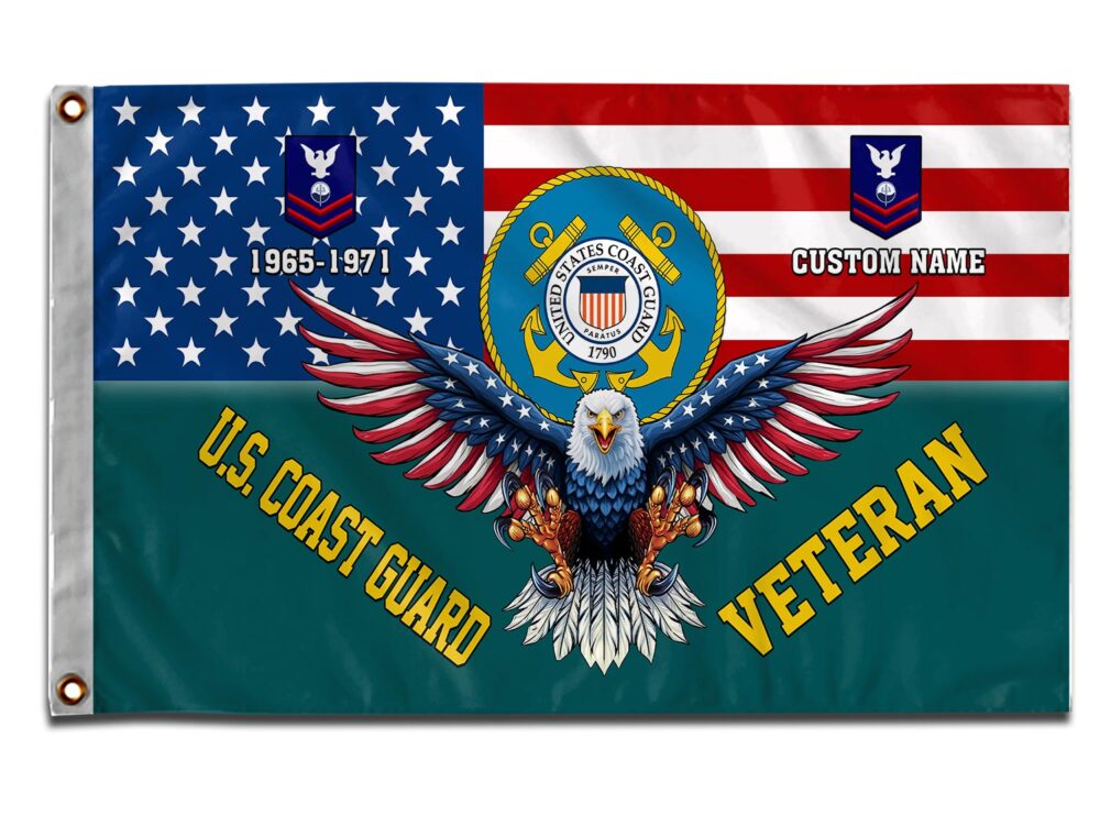 US Coast Guard, Honoring All Who Served - Flying Flag 2×3 Feet(60×90 Cm) - Image 3