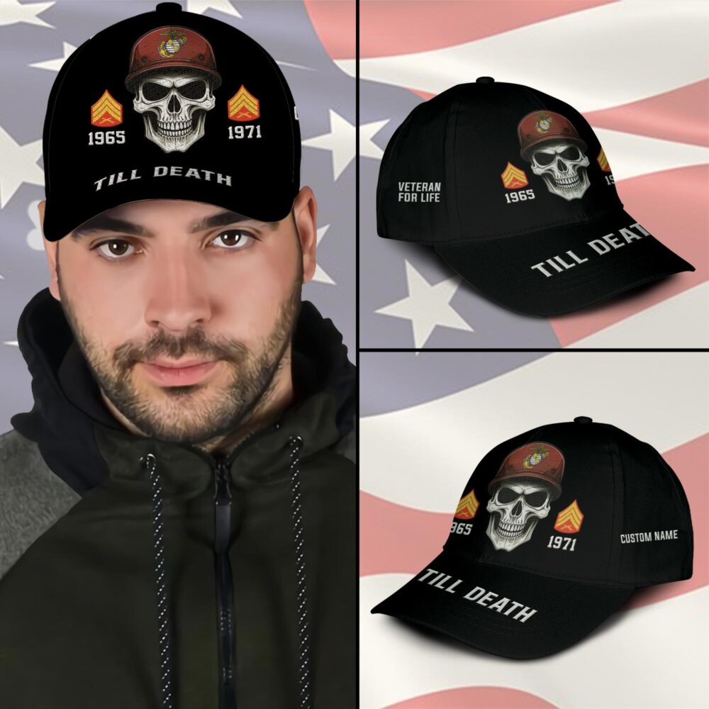 US Marine Corps, Honor, Duty, Service - Embroidered Classic Cap - Image 3
