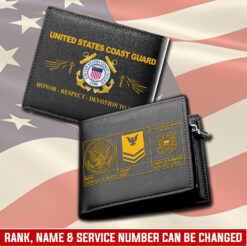 US Coast Guard, Land Of The Free, Because Of The Brave - Man Wallet