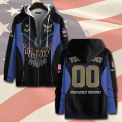 US Navy, E 9 Gold - Zip Hoodie