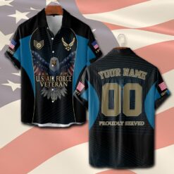 US Air Force , Proud To Have Served - Short Sleeve Button Shirt