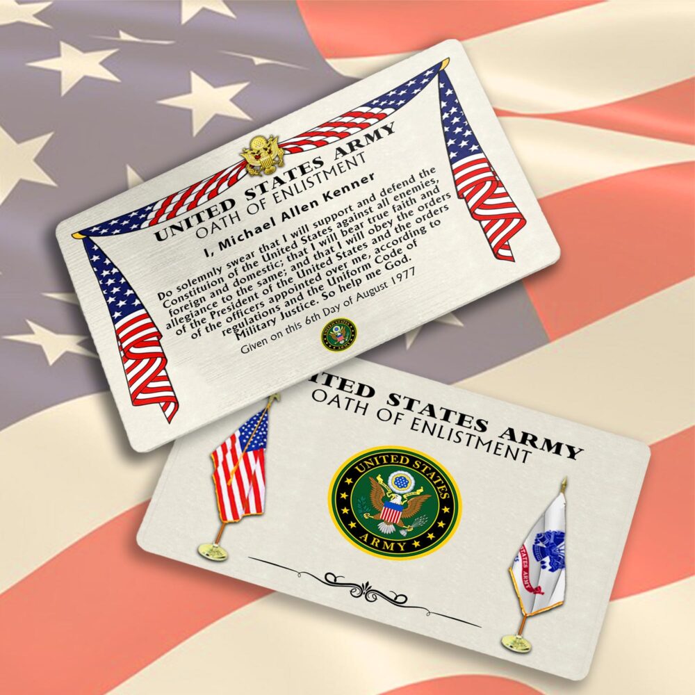 US Army, W 4 Army Chief Warrant Officer 4 - Printed Metal Card - Image 3