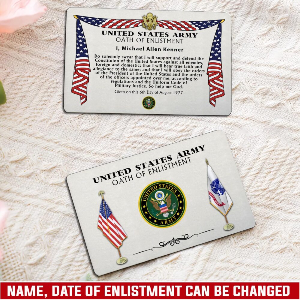 US Army, W 4 Army Chief Warrant Officer 4 - Printed Metal Card