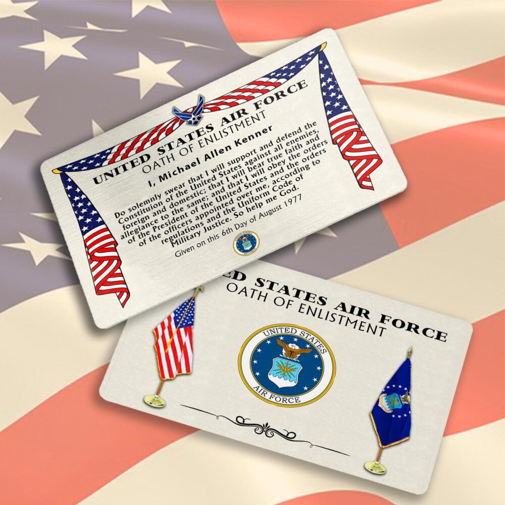 US Air Force , Service Before Self - Printed Metal Card - Image 3
