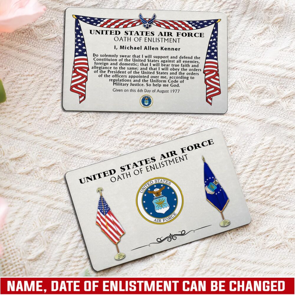 US Air Force , Service Before Self - Printed Metal Card