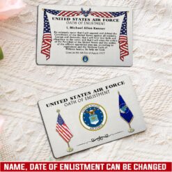 US Air Force , Service Before Self - Printed Metal Card
