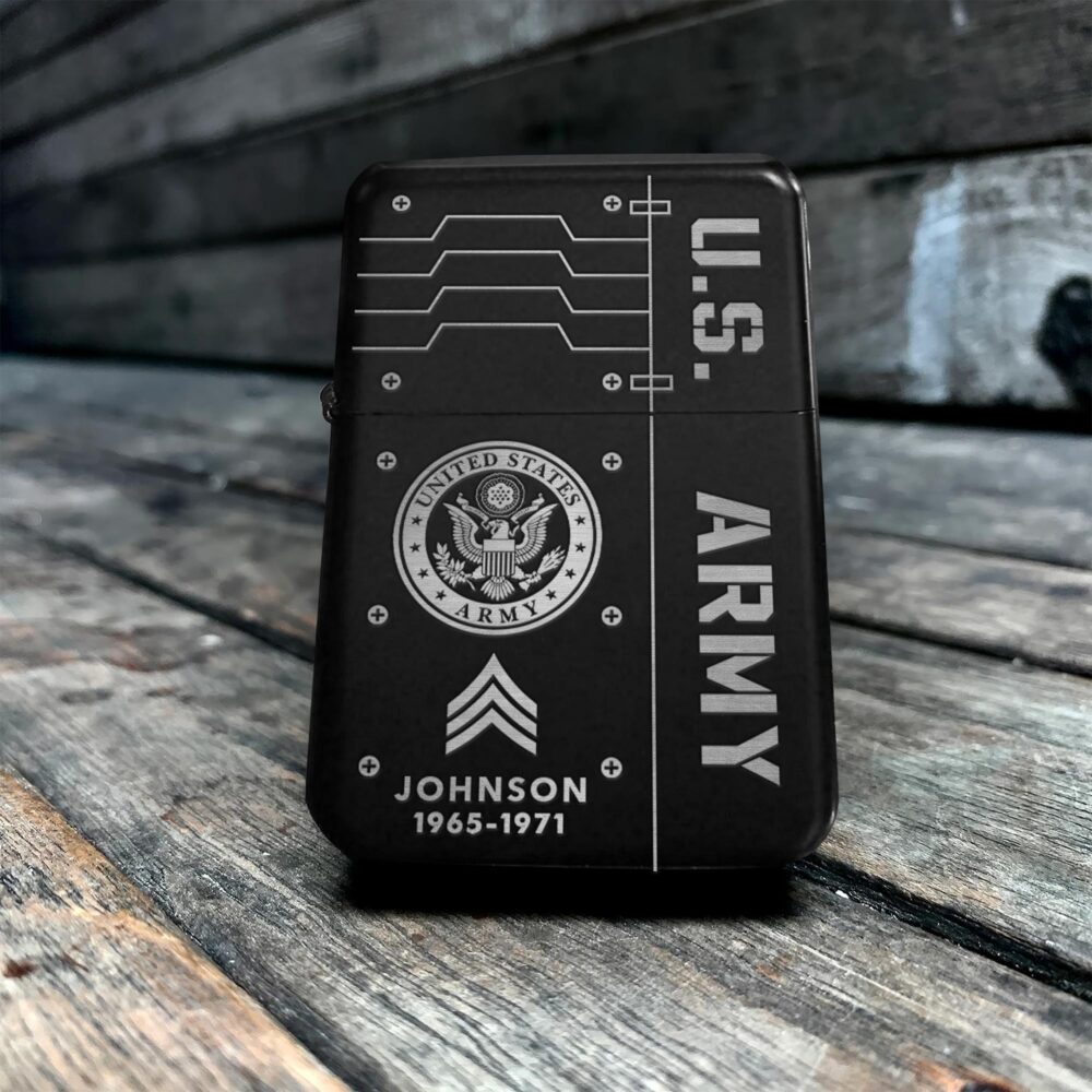 US Army, E 6 Army Staff Sergeant - Engraved Lighter - Image 5