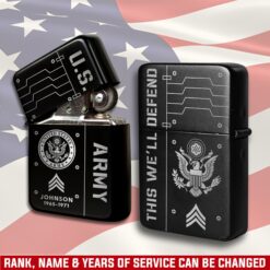 US Army, E 6 Army Staff Sergeant - Engraved Lighter