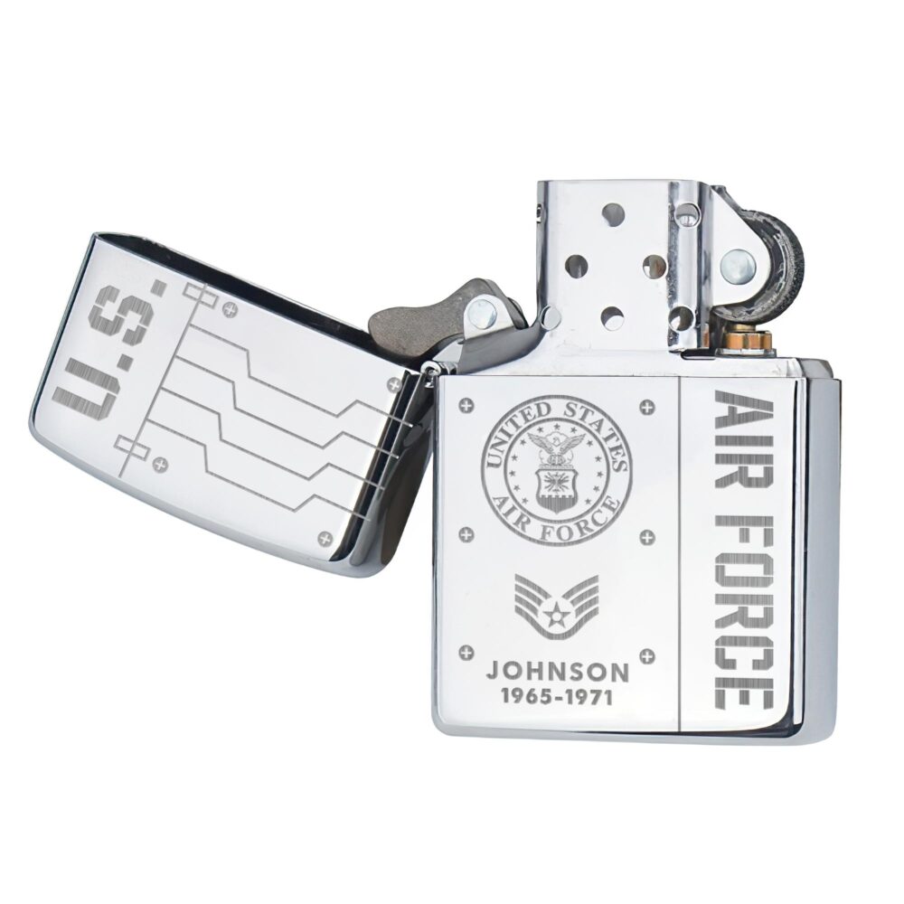 US Air Force , E 2 Air Force Airman - Engraved Lighter - Image 4