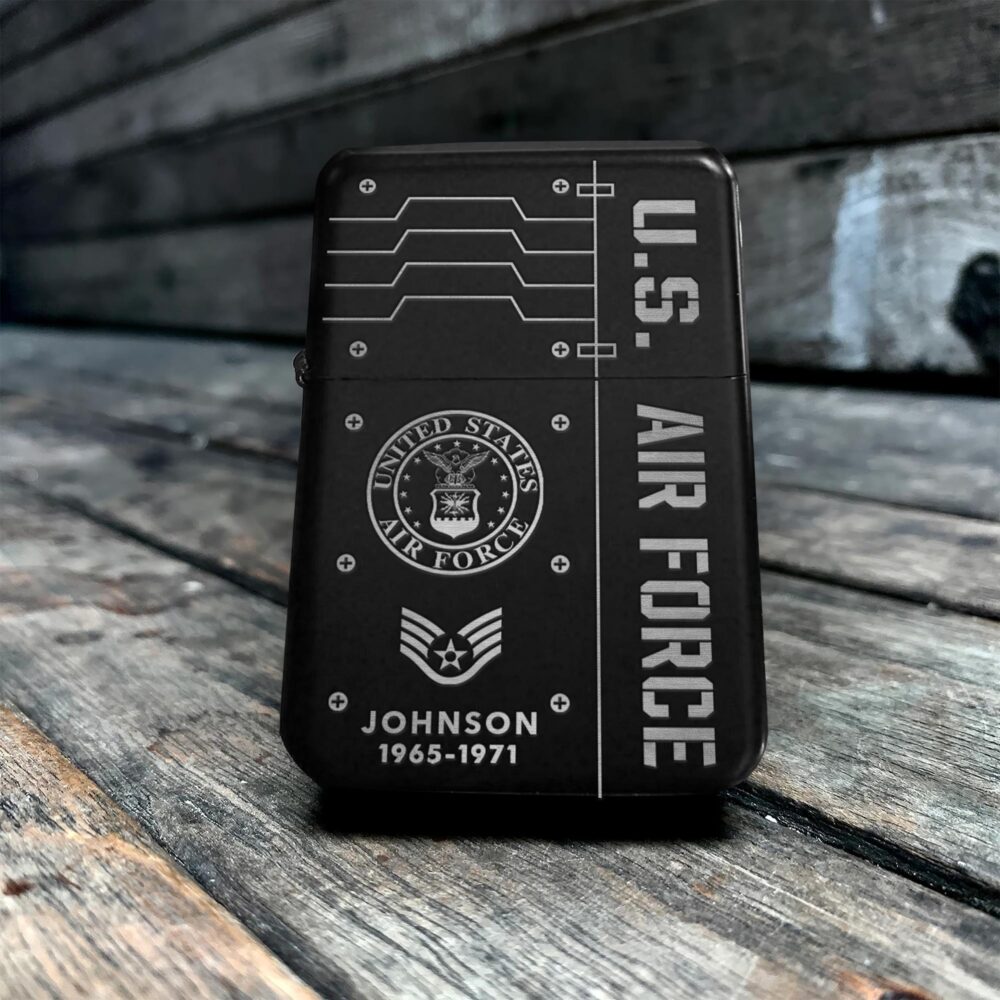 US Air Force , E 2 Air Force Airman - Engraved Lighter - Image 5