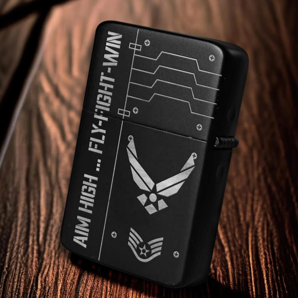 US Air Force , E 2 Air Force Airman - Engraved Lighter - Image 6