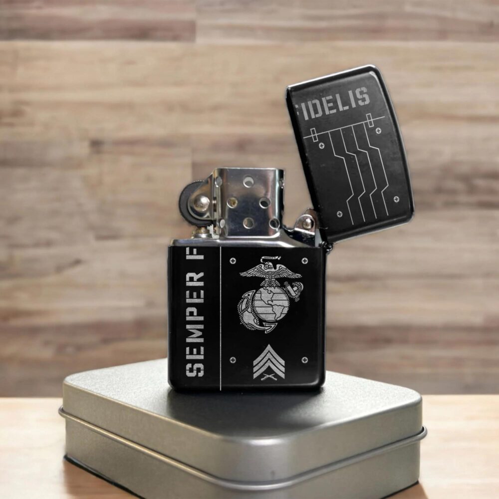 US Marine Corps, Duty, Honor, Country - Engraved Lighter - Image 3