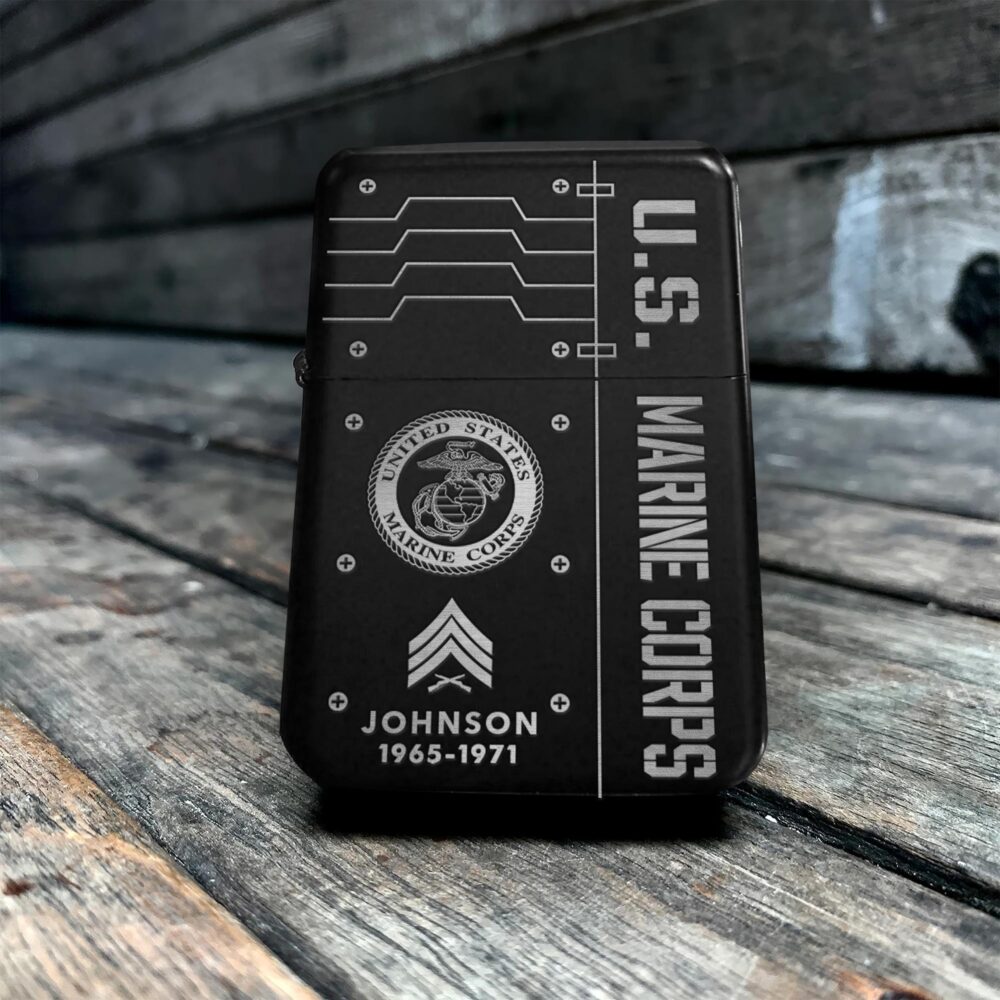 US Marine Corps, Duty, Honor, Country - Engraved Lighter - Image 5