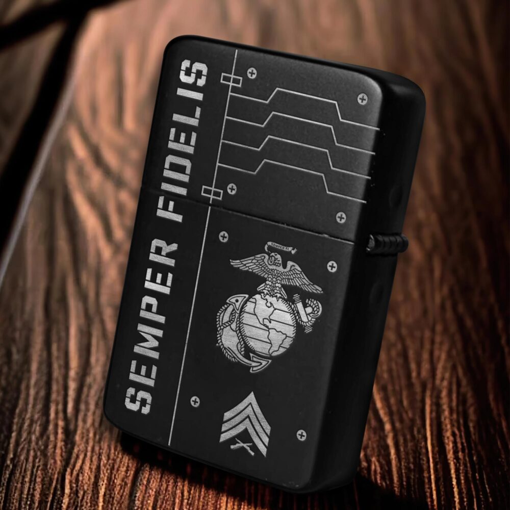 US Marine Corps, Duty, Honor, Country - Engraved Lighter - Image 6