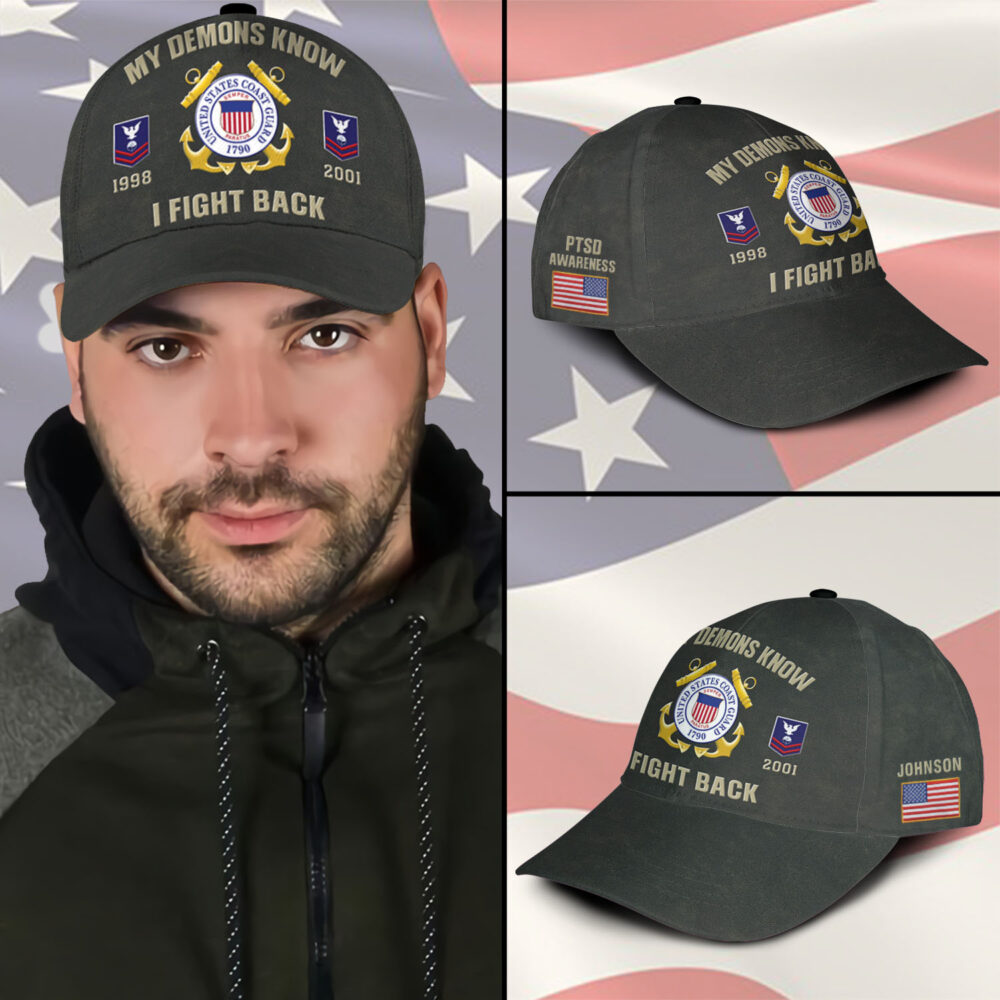 US Coast Guard, Proud Veteran - Classic Cap - Image 3