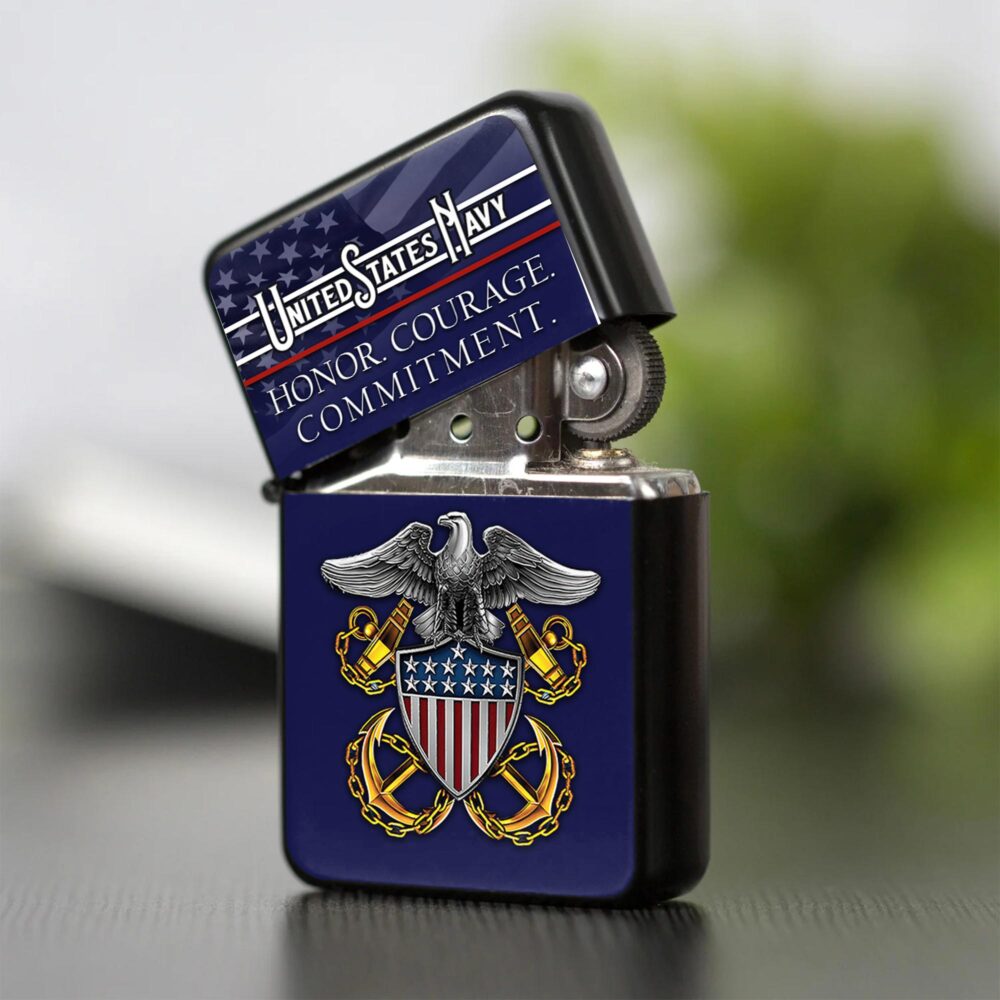 US Navy, American By Birth, Veteran By Choice - Lighter - Image 2